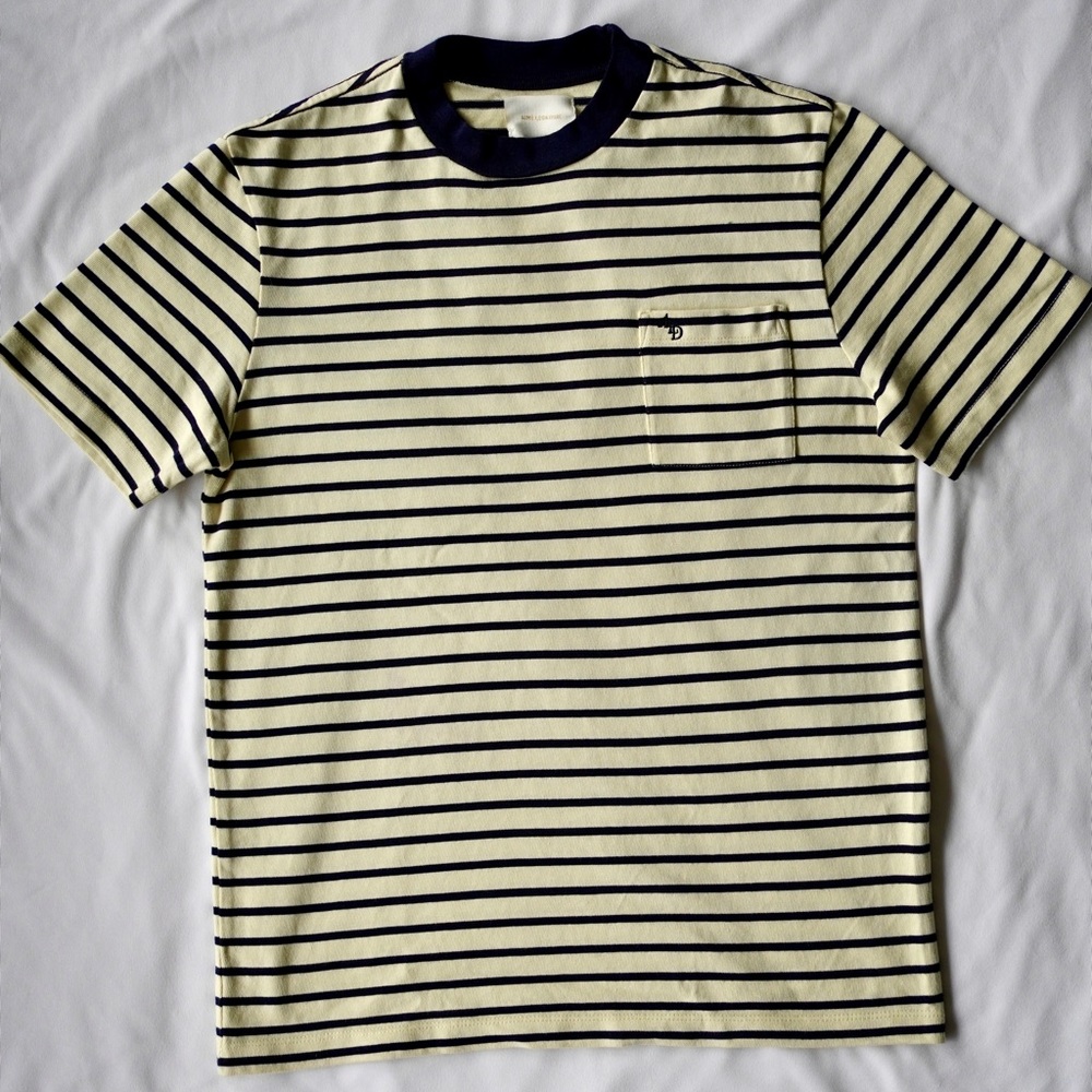 Aime Leon Dore stripe t-shirt (cream/navy) Size Small (cream/navy)